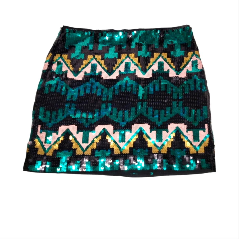 🏷3×35 H&M MULTICOLOR SEQUIN MINI SKIRT
